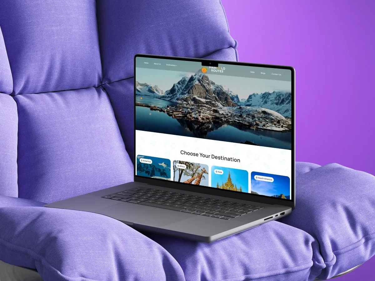 travel website design company